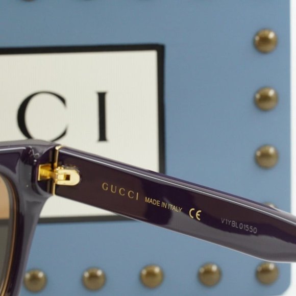 FINAL PRICE NEW GUCCI GG1133S 002 VIOLET BROWN SUNGLASSES - Picture 4 of 10